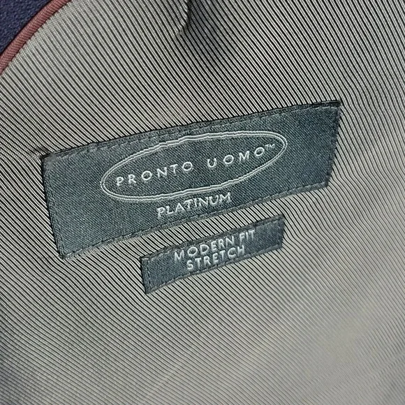 Pronto Uomo Platinum Men's Sport Coat Blazer Two Button Navy Wool Blend 50R